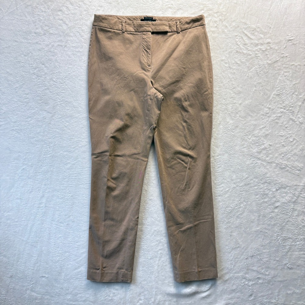 Talbots Pants Women Sz 10 Petite Tan Comfort Chino Stretch Casual Career‎